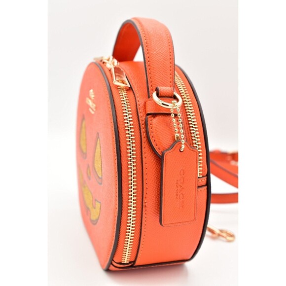 Coach Halloween Pumpkin Canteen Crossbody Bag Purse CW468 2024 Limited NWT NEW - Picture 3 of 16